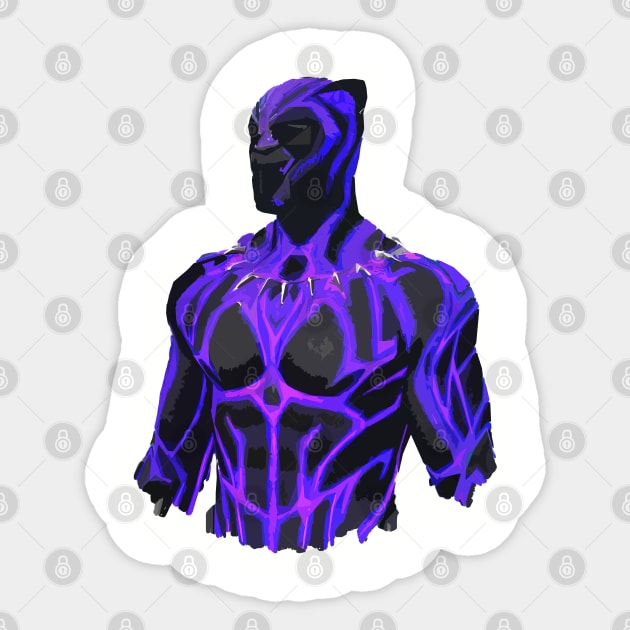 Black Panther - Kinetic Purple Sticker by RaphEmpire